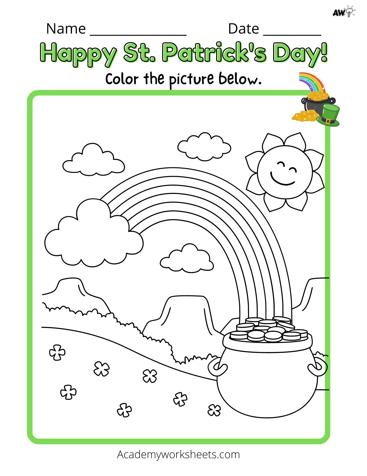 St patricks day coloring pages