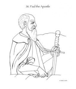 St paul the apostle catholic coloring page paul the apostle catholic coloring colouring pages