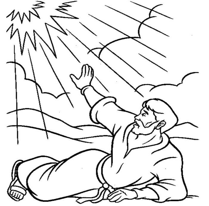 Saul to paul coloring sheet