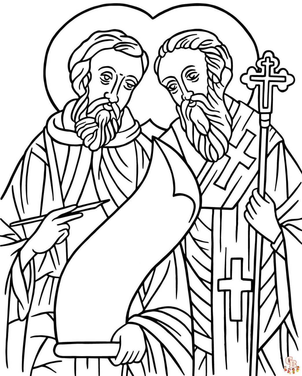 Printable saint coloring pages free for kids and adults