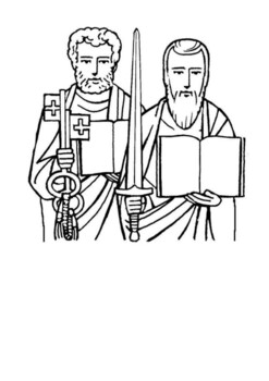 Saints peter paul coloring june by mrfitz tpt