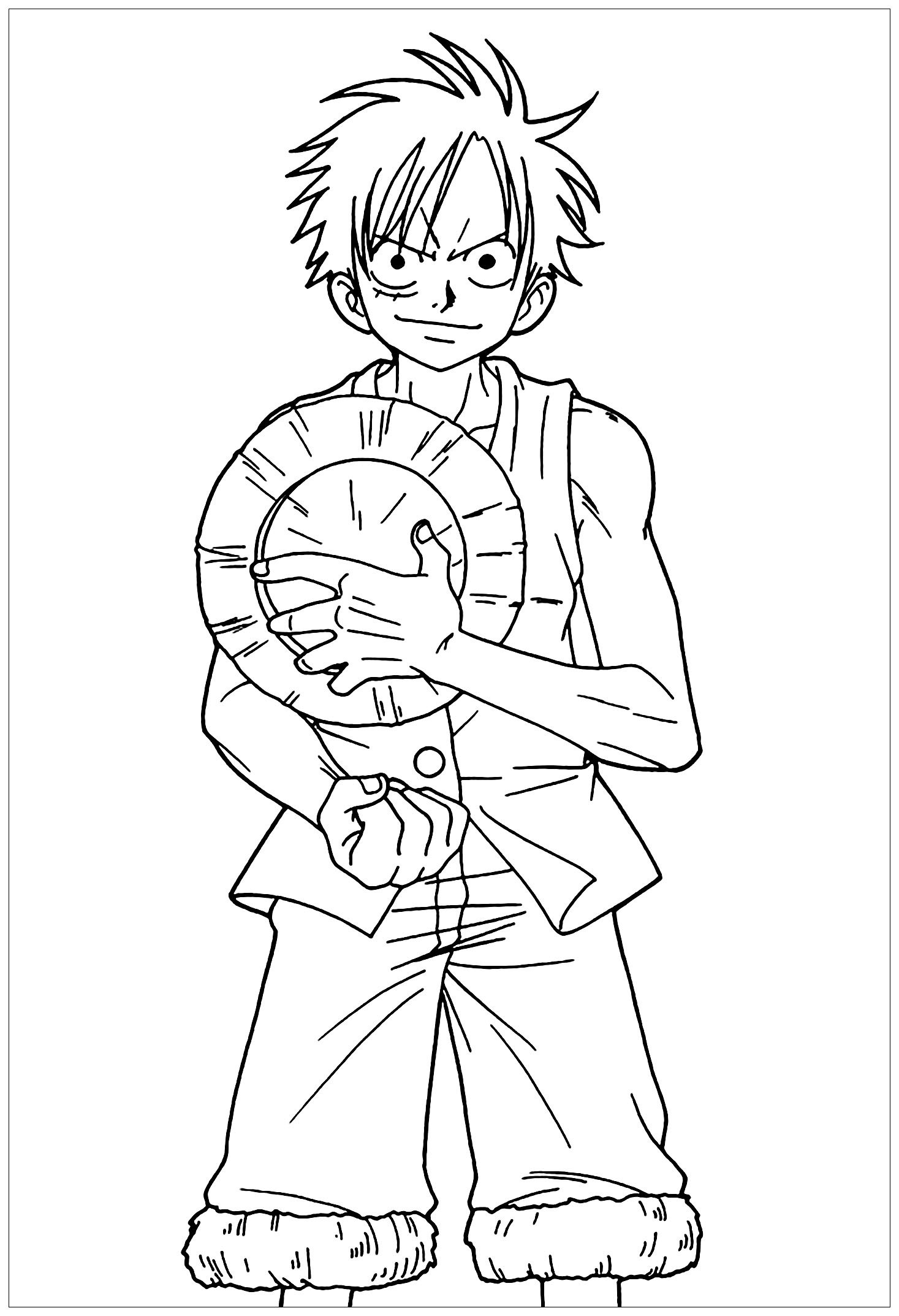 Luffy coloring pages printable for free download