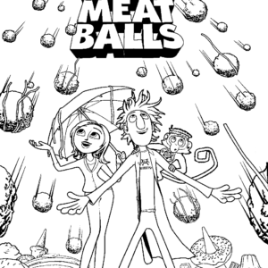 Cloudy with a chance of meatballs coloring pages printable for free download