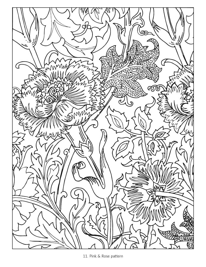 William morris coloring book â bird in hand