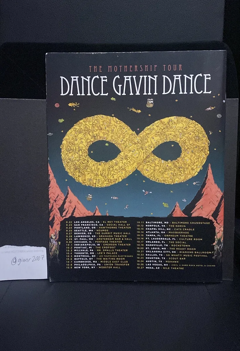 Dance gavin dance coloring book mothership tour vip item out of print