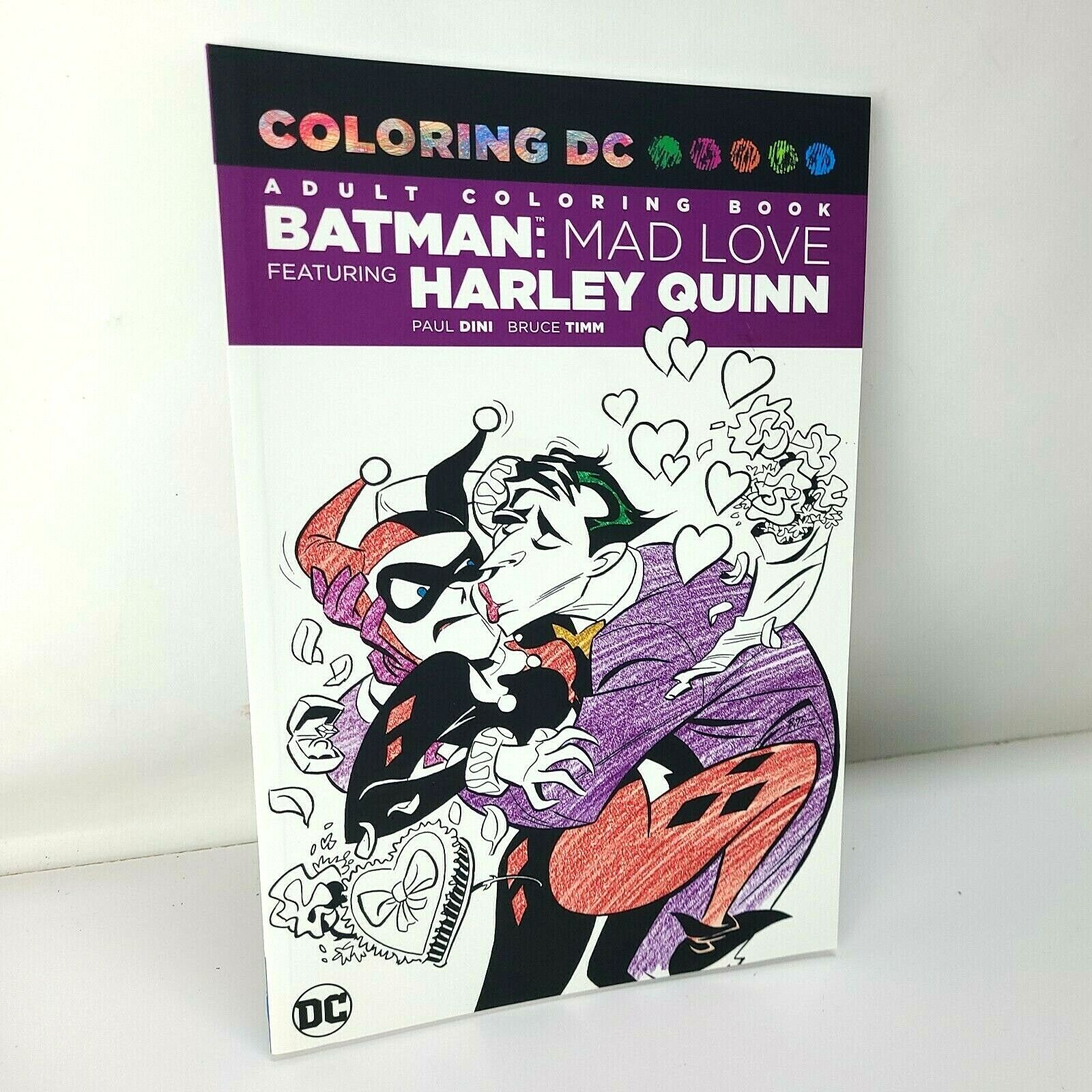 Joker harley quinn mad love adult teen coloring book man cave game room dãcor