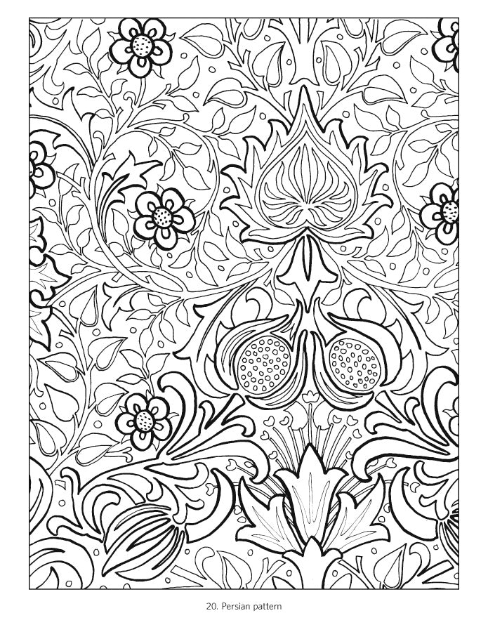 William morris coloring book â bird in hand