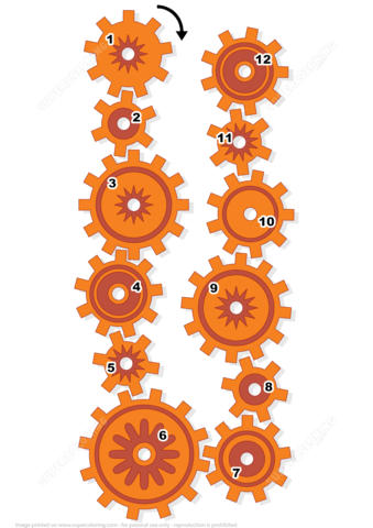 What is the direction of gears and free printable puzzle games