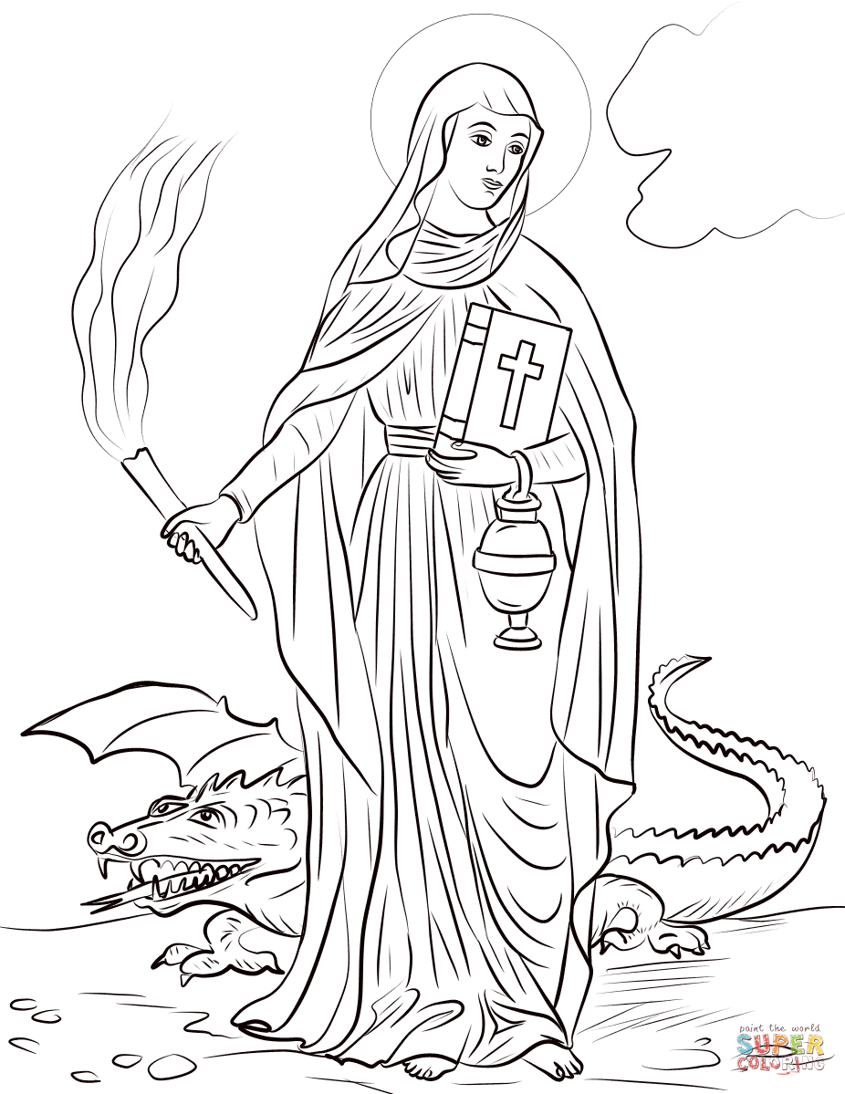 Saint martha coloring page free printable coloring pages