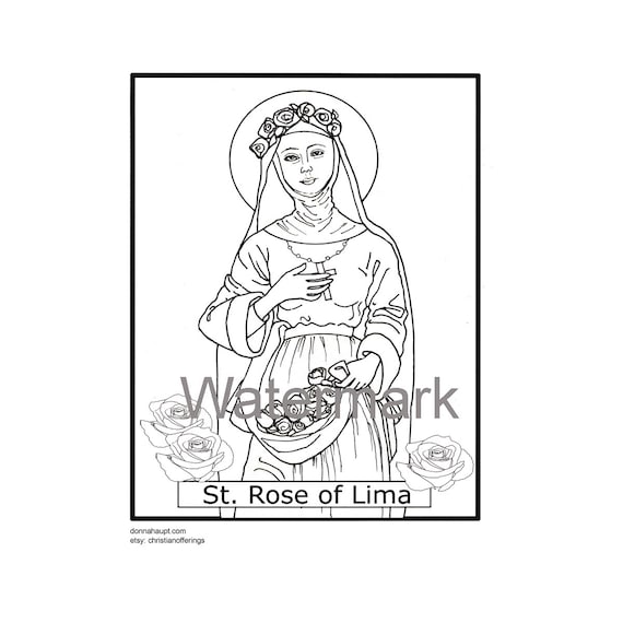 St rose of lima coloring page santa rosa de lima coloring page