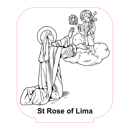 St rose of lima d illusion lamp vector file