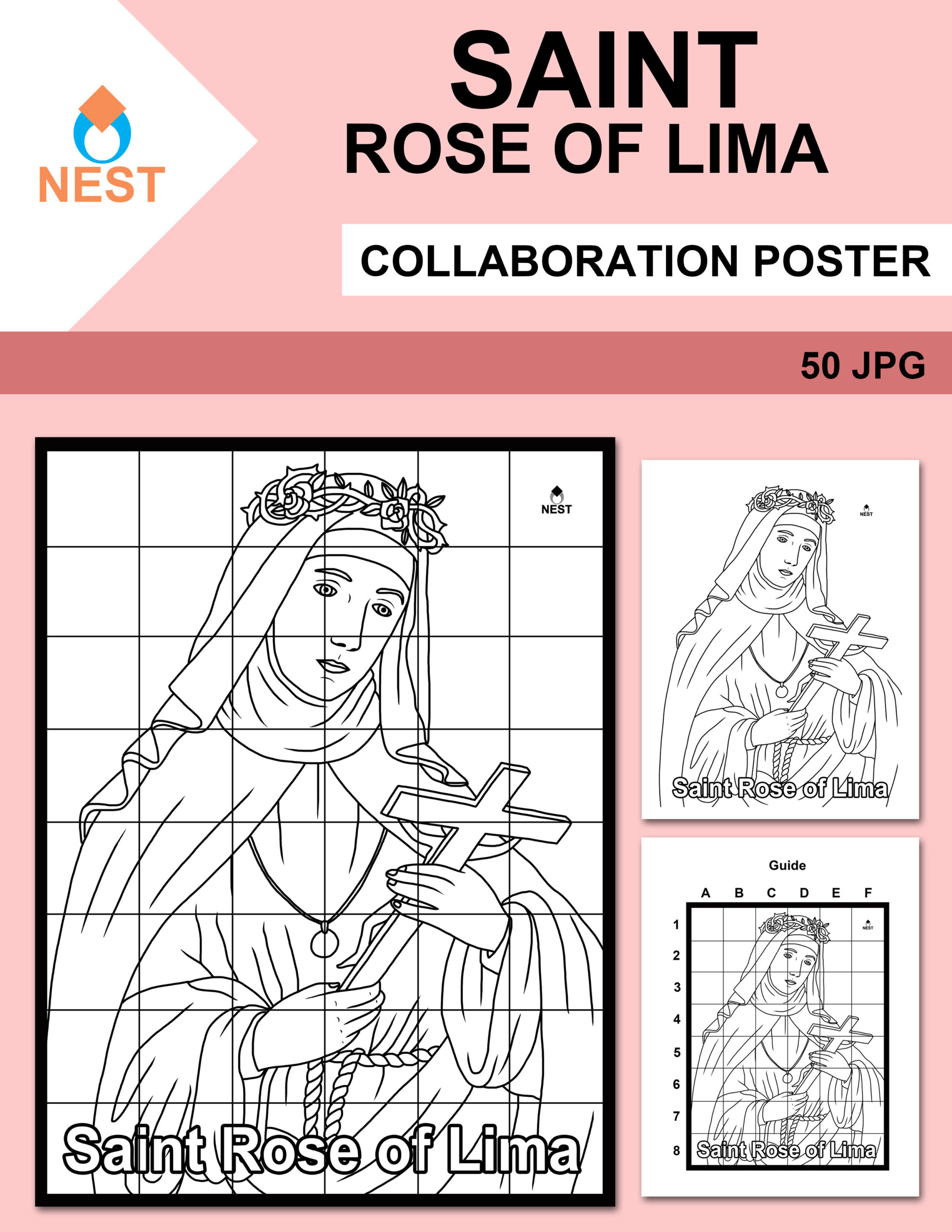 Saint rose of lima collaboration poster made by teachers