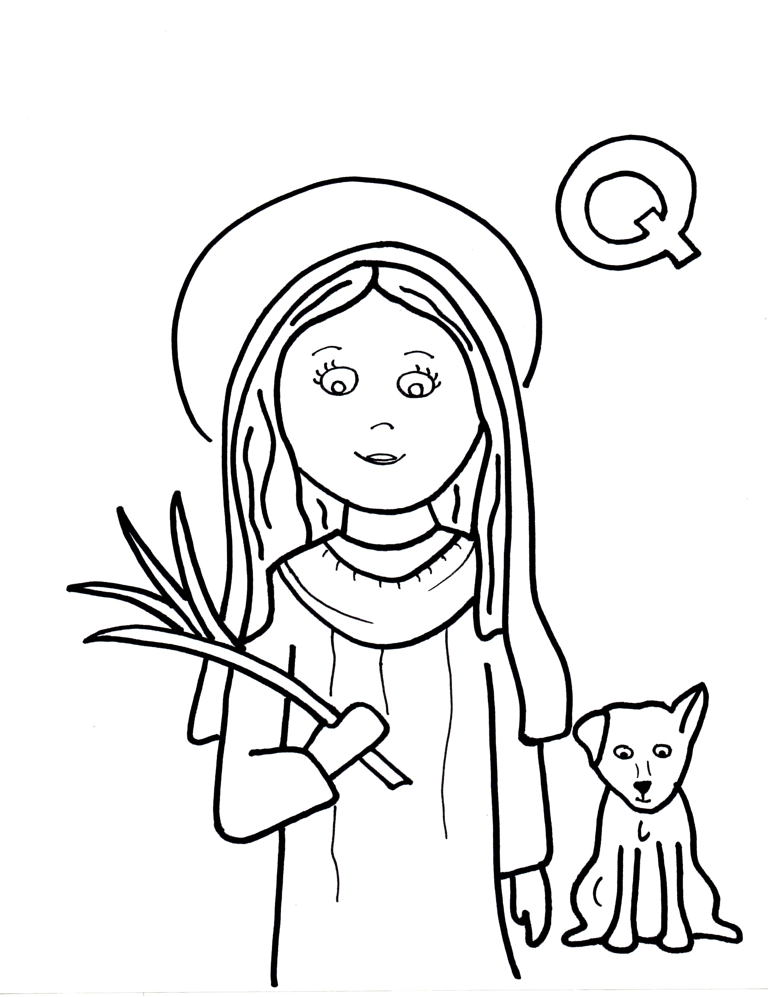 Quiteria saints to color