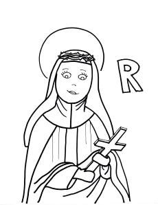 R is for st rose of lima st rose of lima saint coloring coloring pages