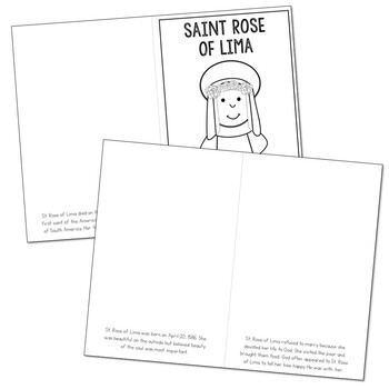 Saint rose of lima l mini book in formats catholic resource tpt