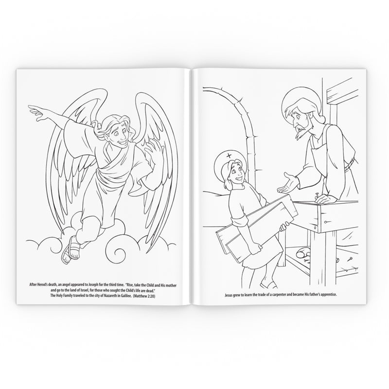 Childhood of jesus coloring book â holy heroes