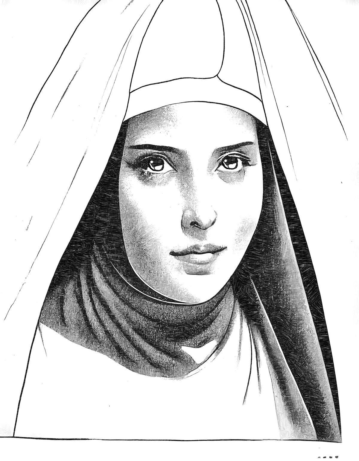 Female saints coloring pages