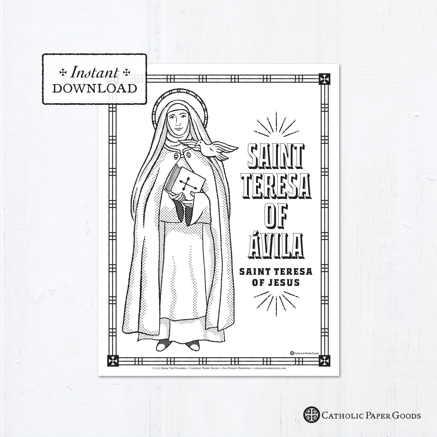 Catholic coloring page