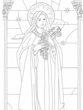 St thãrãse of lisieux coloring page catholic coloring catholic homeschool catholic kids imagens catãlicas moldes de desenhos catãlico