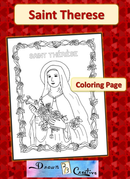 Saint therese coloring page