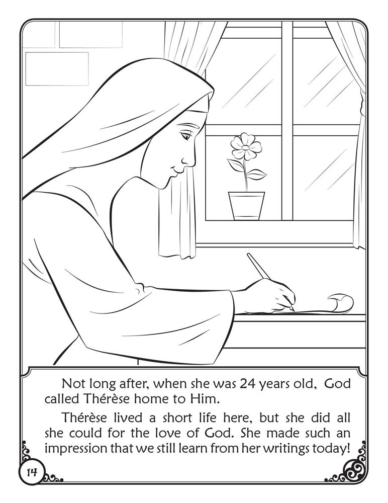 Saint therese of lisieux coloring book