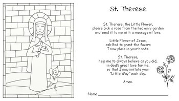 St therese prayer by katie wagner tpt