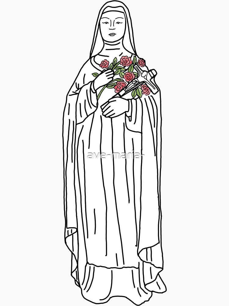 Saint thãrãse of lisieux sticker for sale by ave