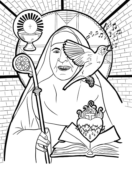 Digital coloring book pages â ministry of saints modern iconography