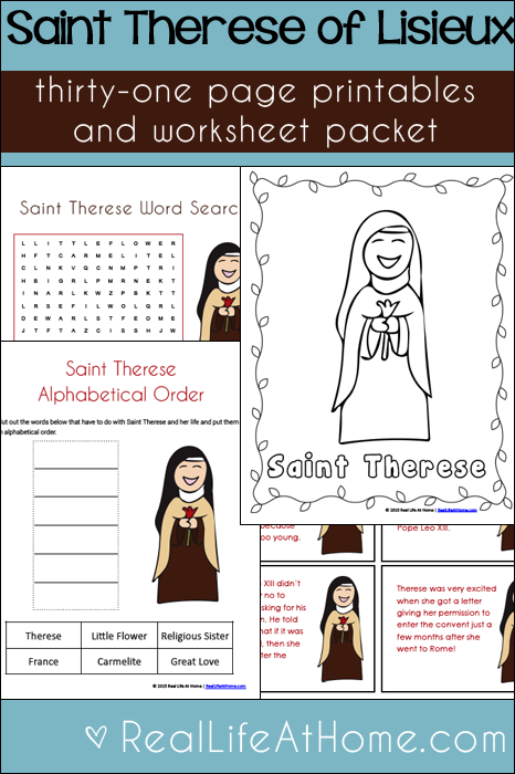 Saint therese printables packet