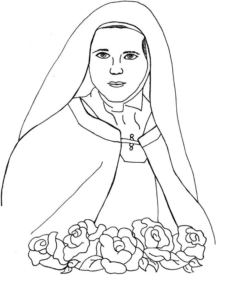 St therese st therese christian drawings catholic coloring