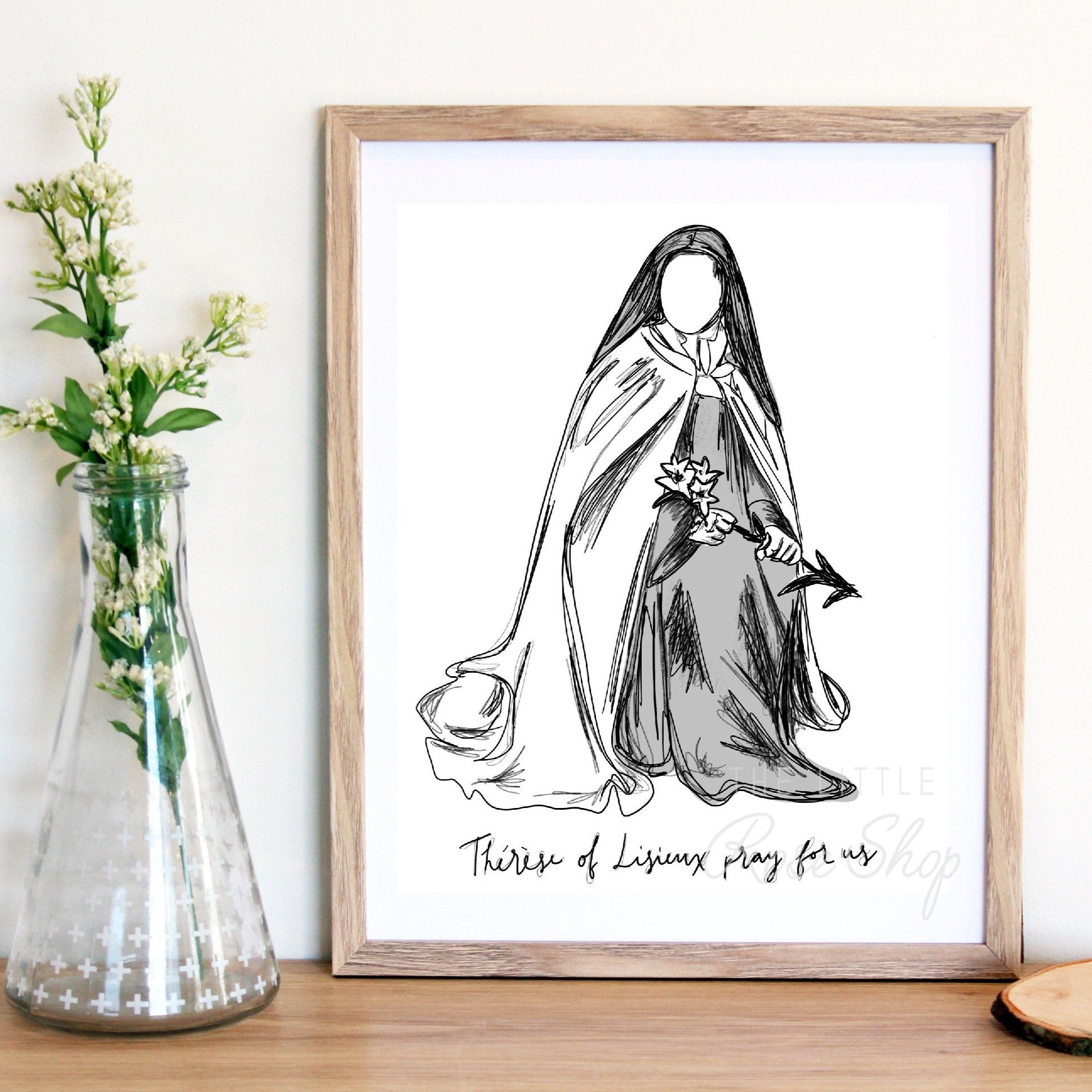 St therese of lisieux physical print x â the little rose shop