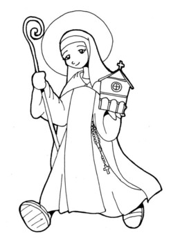 St therese of lisieux coloring by mrfitz tpt