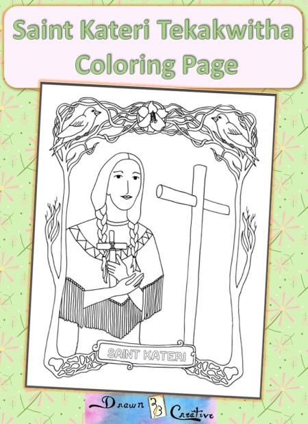 Saint kateri coloring page