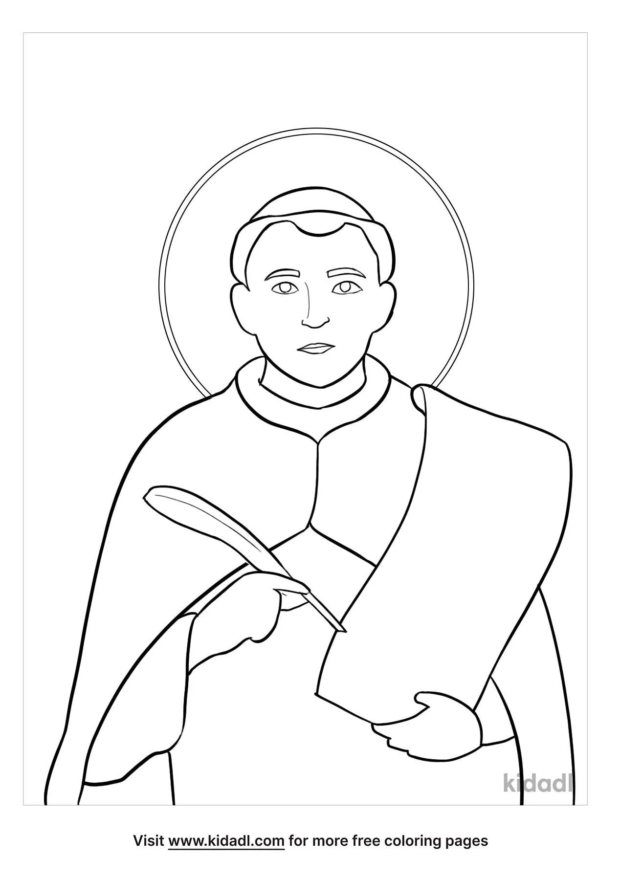 Free st thomas aquinas coloring page coloring page printables