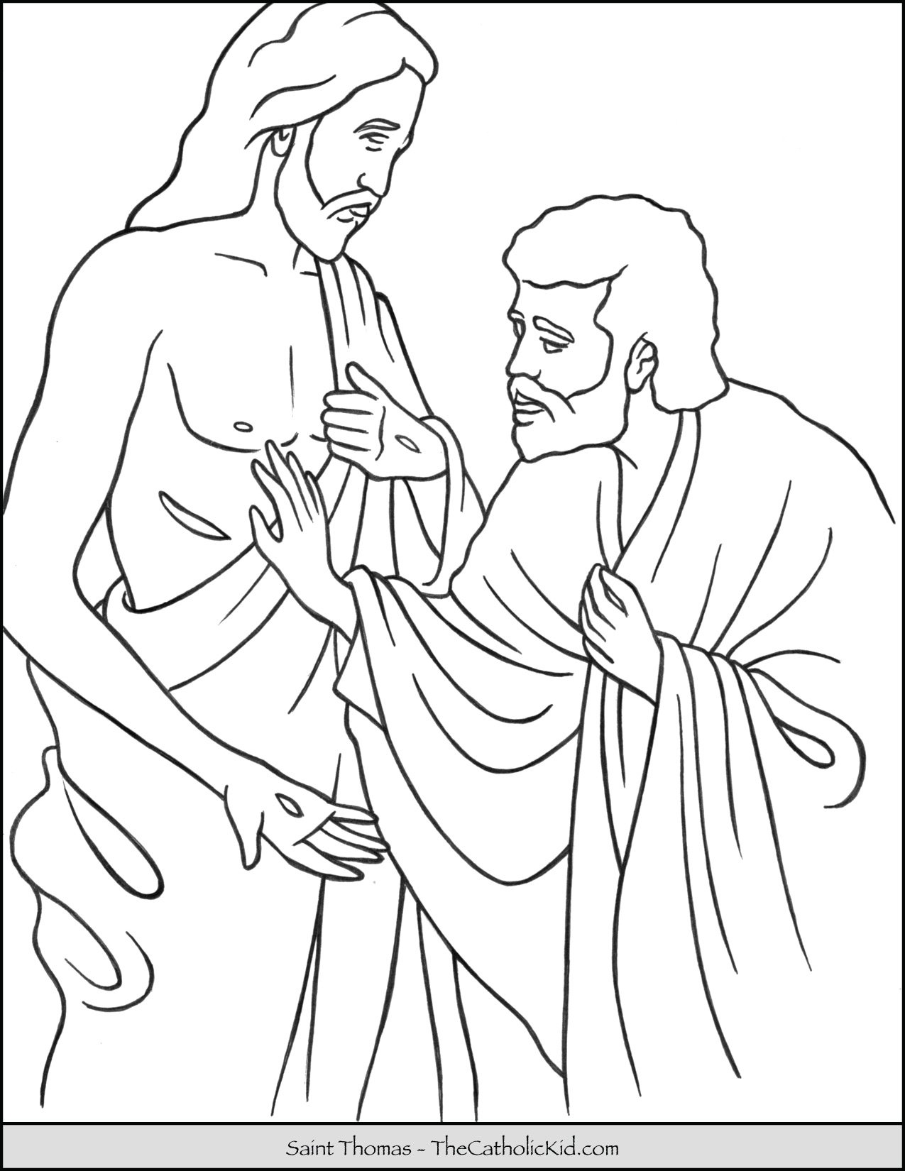 Saint thomas coloring page