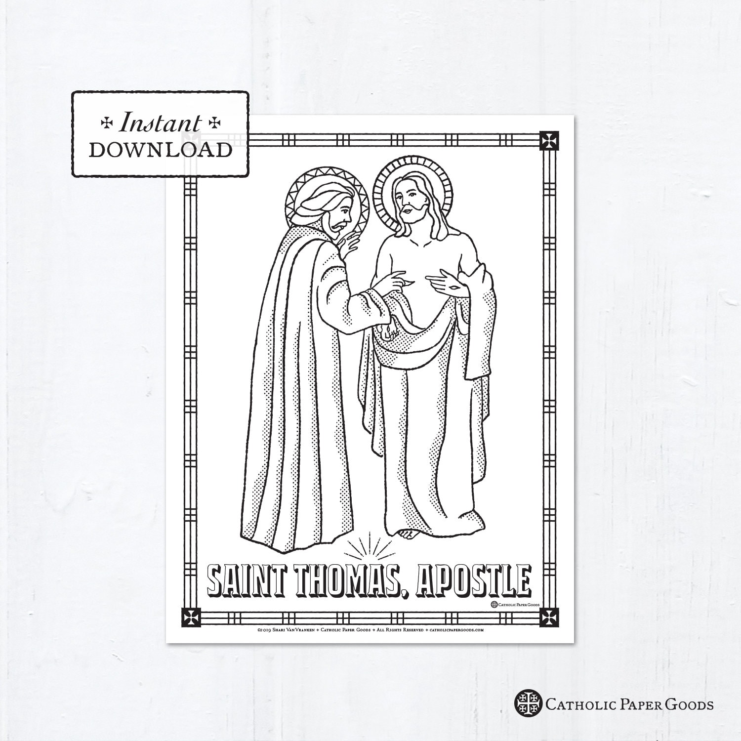 Catholic coloring page