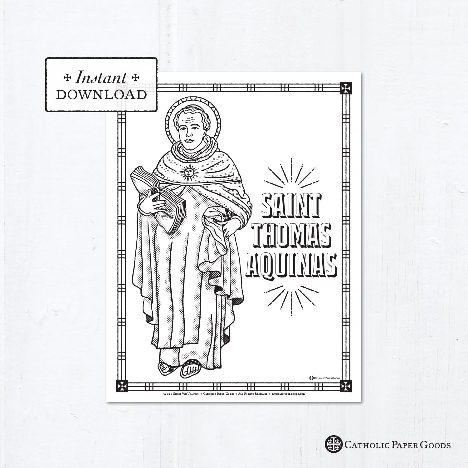 Catholic coloring page