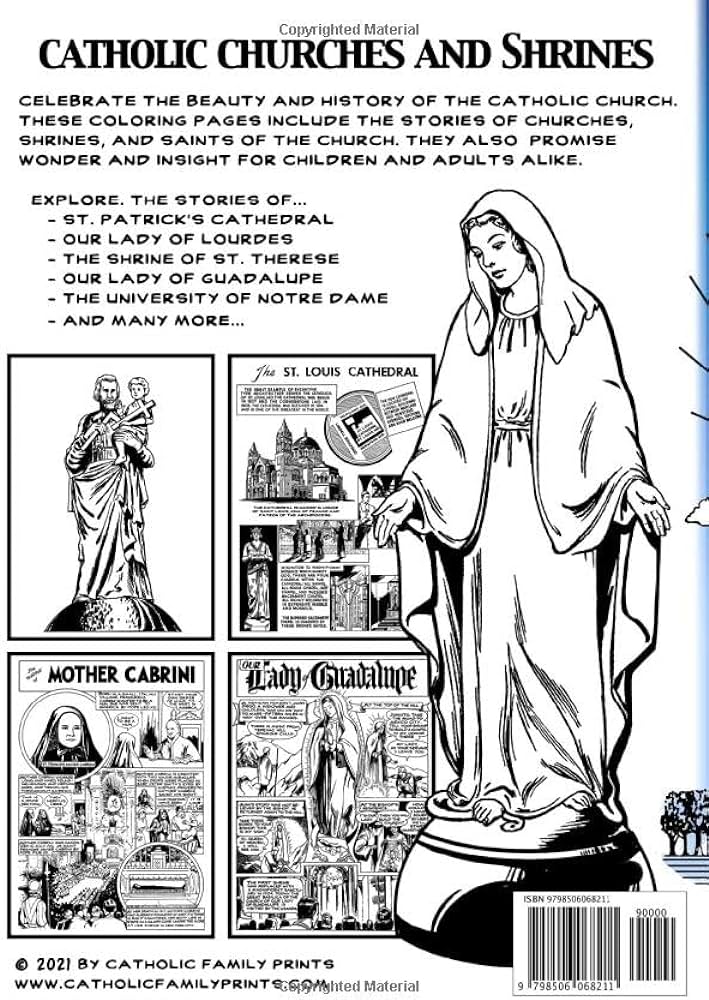 The coloring book of catholic churches and shrines featuring st thomas aquinas catholic parish carmichael nathan books