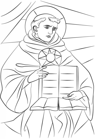 Saint thomas aquinas coloring page free printable coloring pages