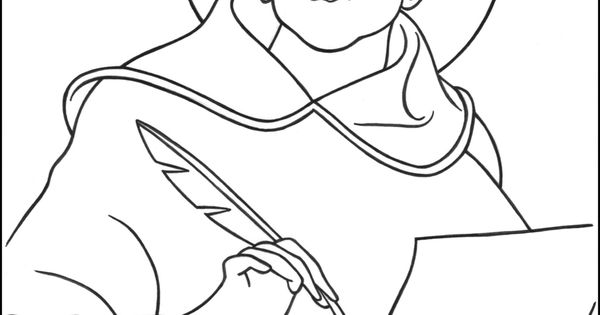 Saint thomas aquinas coloring page