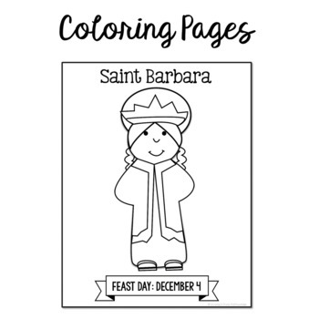 Catholic saints feast days posters and coloring pages tpt