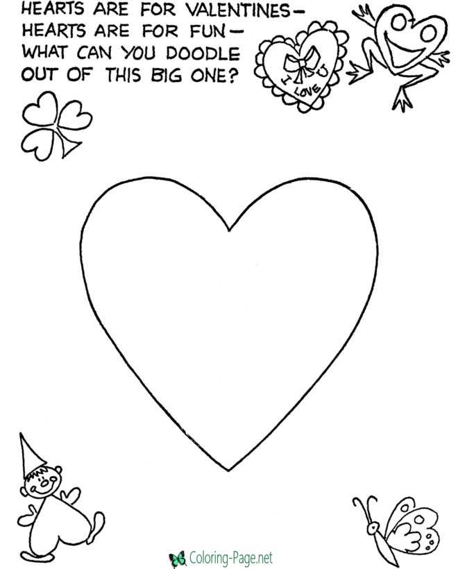 Valentines day coloring pages