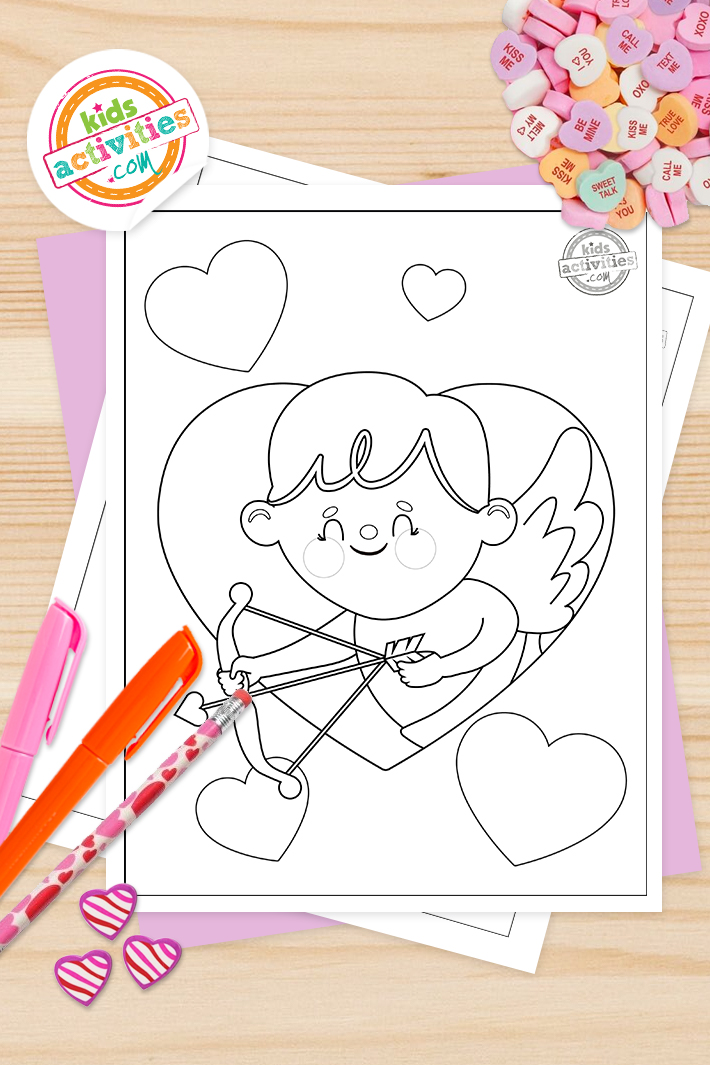 St valentine coloring pages for kids to print color kids activities blog