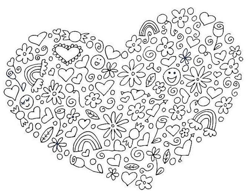 Art therapy coloring page valentine s day heart st valentines day