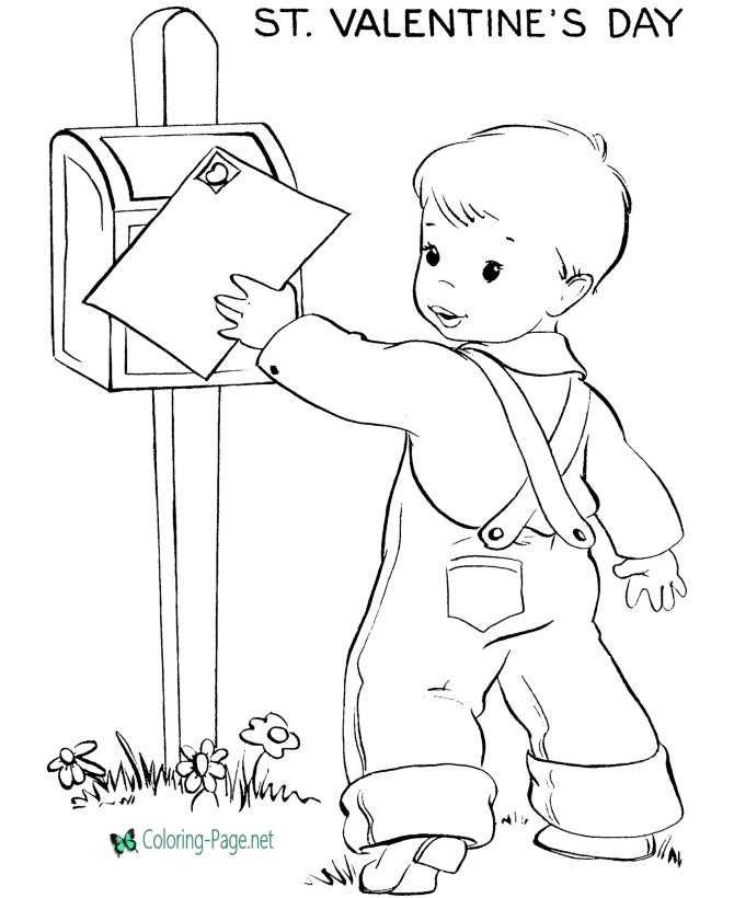 Valentines day coloring pages st valentines day