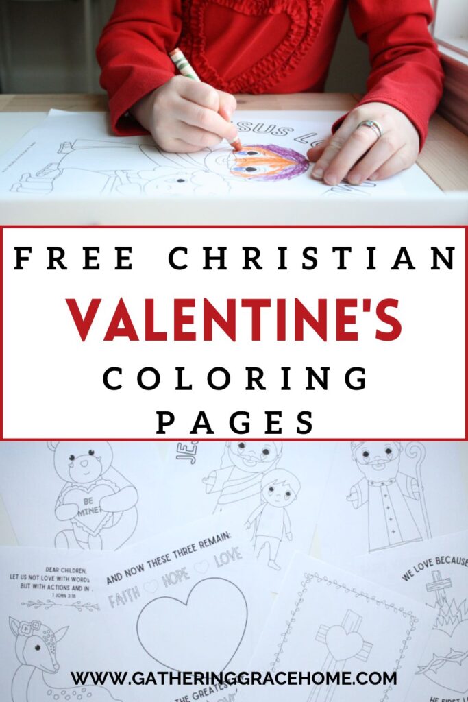 Free printable christian valentines coloring pages