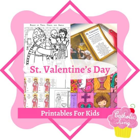 Saint valentine printables for catholic kids