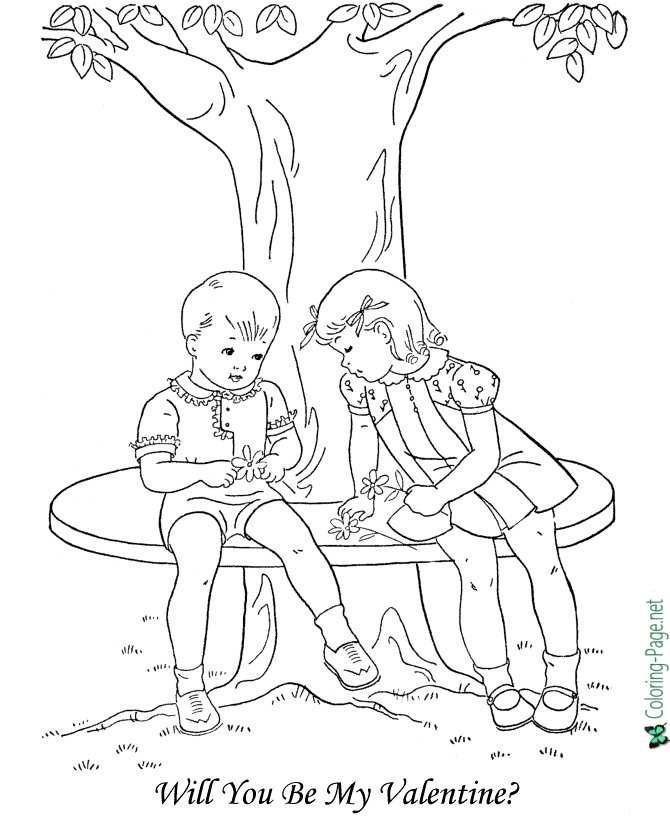 Valentines day coloring pages