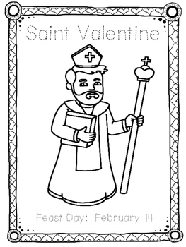 St valentine booklet and coloring page by raising up saints tpt