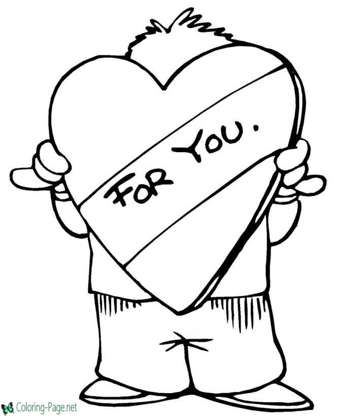 Valentine heart coloring pages